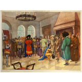 Tableau mural. 21 : Charles VII et Jeanne d'Arc à Chinon. 22 : Jeanne d'Arc délivre Orléans. 