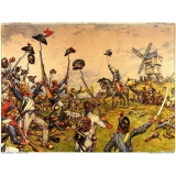 Tableaux muraux. Tableaux d'histoire C.E. : 53- Valmy. 54- Assassinat de Bara par les Vendéens.