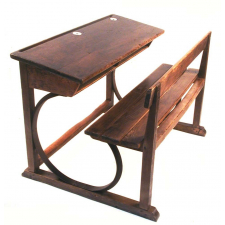 Pupitre à deux places avec banc