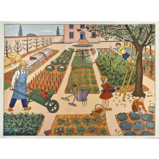 Tableau d'élocution. Le jardin au printemps. A l'arrêt de l'autobus.