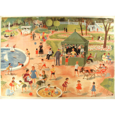 Tableau mural. Images de la vie. 7. Le jardin public (Série n°2).