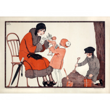 Tableau mural. Nouvelles scènes pittoresques de la vie des enfants : Le tas de sable .