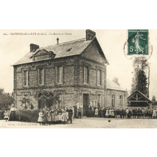 180 - Vatteville-la-Rue (S.-Inf.) - La Mairie et l'Ecole.