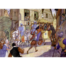 Tableaux muraux. Tableaux d'histoire C.E. : 33- Assassinat d'Henri IV. 34- Richelieu fait raser un château fort.