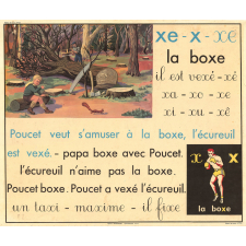 Tableau mural de lecture. Poucet et l'écureuil. N°25/N°26.