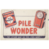 Buvard publicitaire. Pile Wonder. 