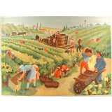 Tableau mural. Images de la vie. 11. Les vendanges (Série n°3).