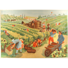 Tableau mural. Images de la vie. 11. Les vendanges (Série n°3).