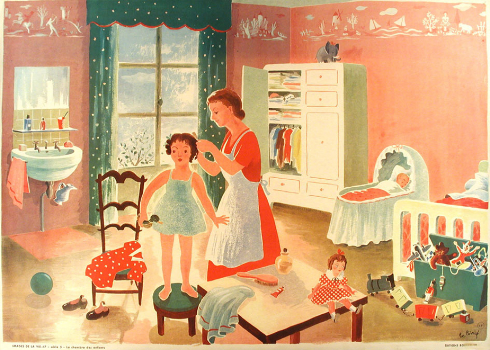 Tableau mural. Images de la vie. 17. La chambre des enfants (Série n°5).