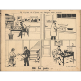 Tabeaux muraux. 34 Leçons de Choses en Images sans paroles en tableaux muraux à raconter par les Petits. 21- Le feu. 22- La poste.
