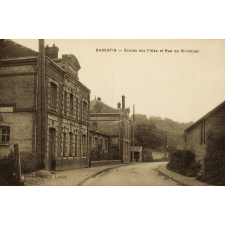 Barentin - Ecoles des Filles et rue de St-Hellier.