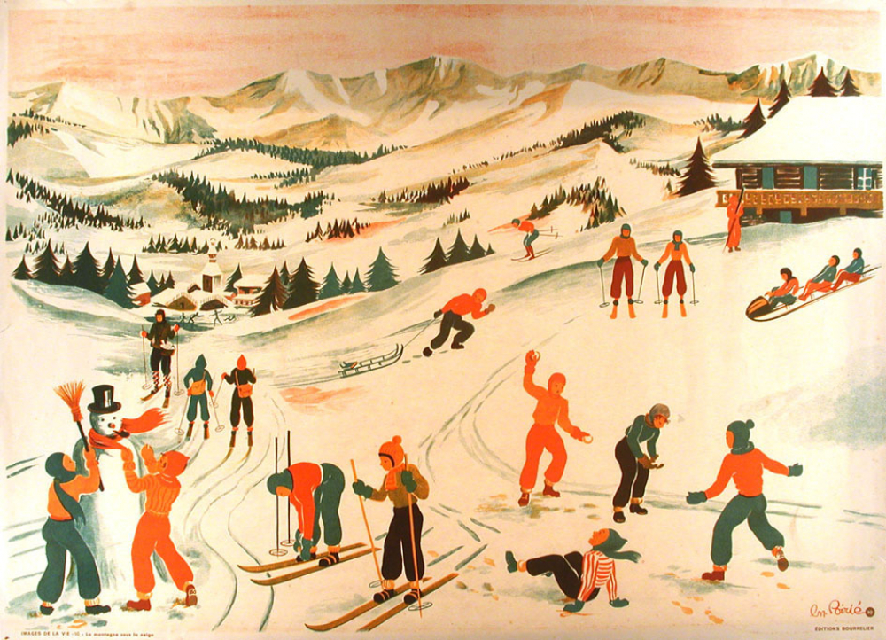 Tableau mural. Images de la vie. 10. La montagne sous la neige (Série n°3).