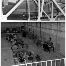 Ecole Nationale Supérieure de Mécanique et Aérotechnique : vue générale sur le hall des machines thermiques.