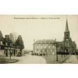 Quincampoix (Seine-Inférieure) - L'Eglise et l'Ecole des filles.