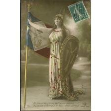 Carte postale avec représentation patriotique. 