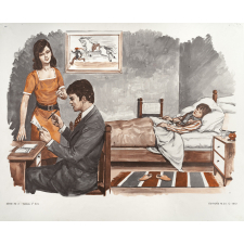 Tableaux de langage. Série IM 3 - n° 43c : Les prescriptions du médecin. n° 44c : Glissades sur le verglas (la chute). 
