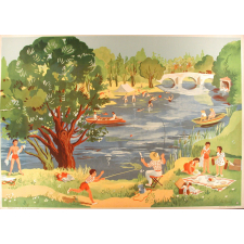 Tableau mural. Images de la vie. 12. Le bord de la rivière (Série n°3).