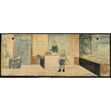 Tableau mural. A la boulangerie. 