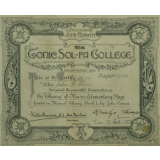 the Tonic Sol-Fa College - Certificate. 