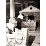 Ecole nationale d'enseignement technique de Montluçon: les maçons, atelier du sous-sol