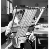 Coopératives scolaires : école primaire du Pas-de-Calais, tissage 