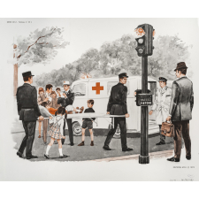 Tableaux de langage. Série IM 2 - n° 21c : Déjeuner dans l'avion. n° 22c : Secours de l'enfant accidenté.