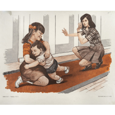 Tableaux de langage. Série IM 3 - n° 41c : Les premiers pas. n° 42c : Les crêpes. 