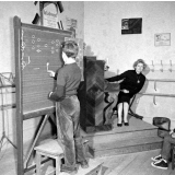 Enseignement musical, cours de Mme Cory : l'apprentissage du solfège.