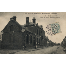 La Picardie Historique, Pittoresque, Illustrée - 123 - Ercheu (Somme) - Hôtel de Ville et Ecole des Garçons.
