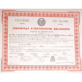 Certificat d'Instruction religieuse. Degré élémentaire.
