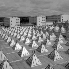Ecole nationale d'enseignement technique de Montluçon : le toit du grand atelier