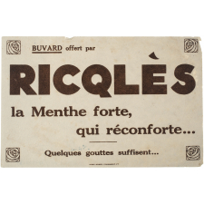 Buvard publicitaire. Ricqlès.