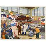 Tableau d'élocution. Chez le mécanicien. A la gare.