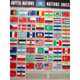 Drapeaux des pays membres des Nations Unies. 