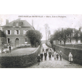 Croix-Mare par Motteville - Mairie, Ecole et Presbytére.