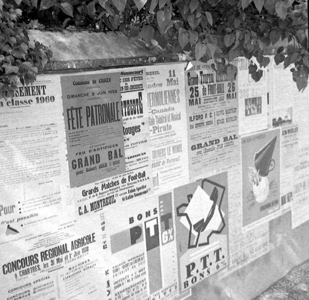 Crucey : Le panneau d'affichage annonçant la fête patronale annuelle du village