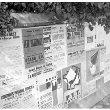 Crucey : Le panneau d'affichage annonçant la fête patronale annuelle du village