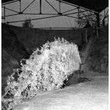 Ecole Nationale Supérieure d'Electrotechnique, d'Electronique et d'Hydraulique de Toulouse : le modèle réduit du barrage sur le Karradj (Iran). Vue du canal de décharge.  