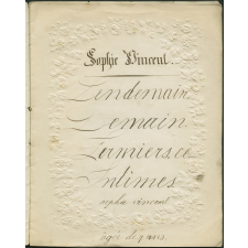Cahier d'écriture. 