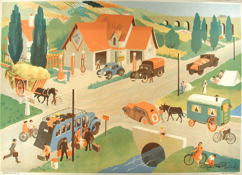 Tableau mural. Images de la vie. 14. La route (Série n°4).