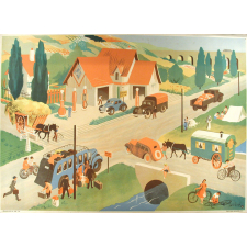 Tableau mural. Images de la vie. 14. La route (Série n°4).