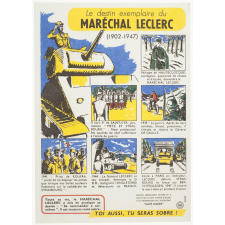 Buvard publicitaire. Le destin exemplaire du Maréchal Leclerc (1902-1947). 