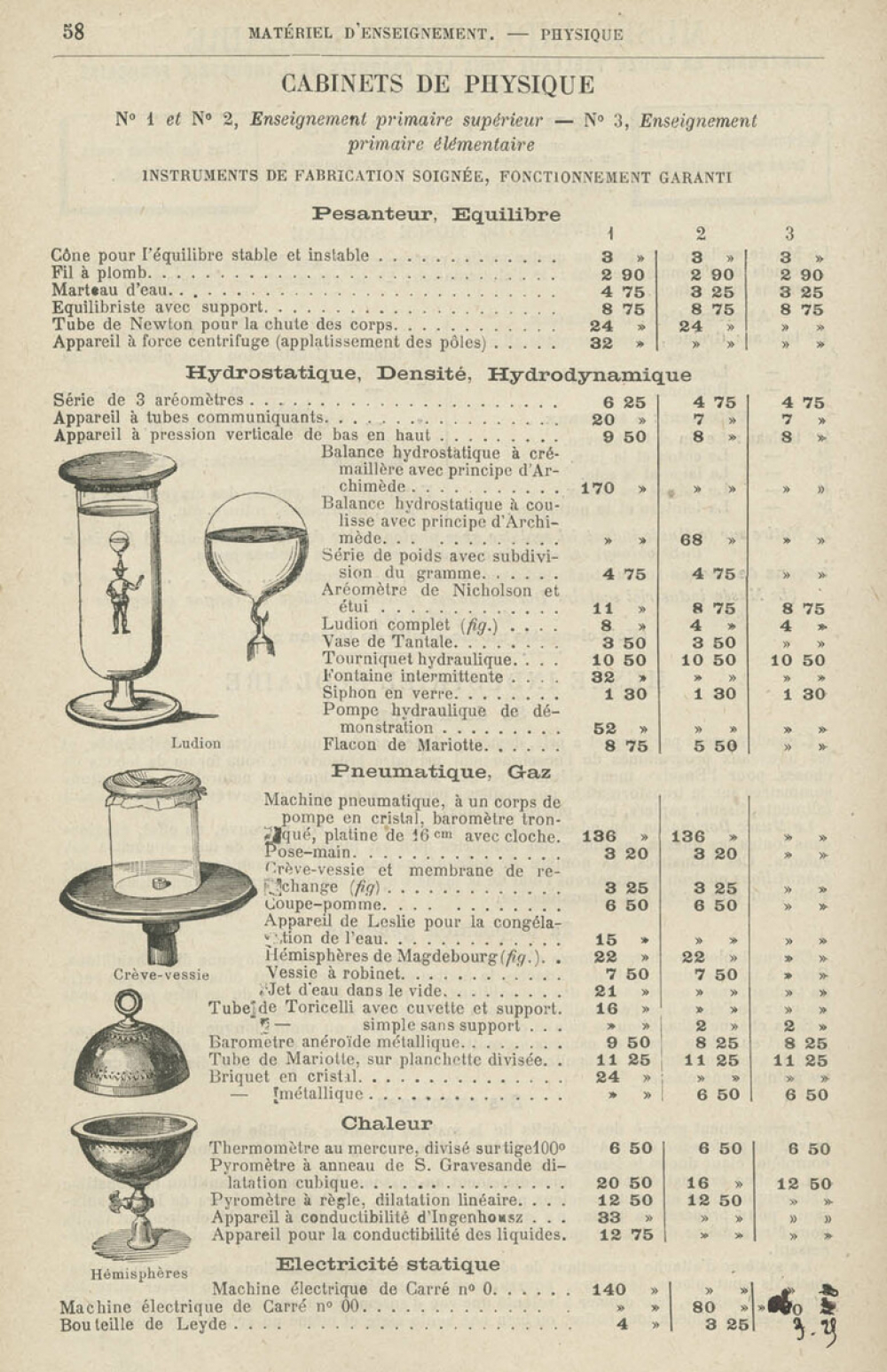 Mobilier scolaire et matériel d'enseignement, conformes aux réglements et programmes officiels, catalogue général de la maison Delagrave.