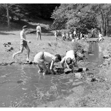 Colonie sanitaire de Montboissier : pêche aux écrevisses