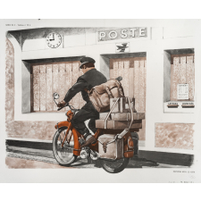 Tableaux de langage. Série IM 2 - n° 17b : au marché (essayage d'une robe). n° 18b : Le facteur part pour sa tournée.