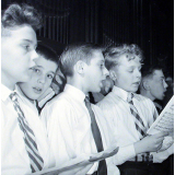 Enseignement musical : chorale du professeur Stoltz, au lycée Poincaré de Nancy. 
