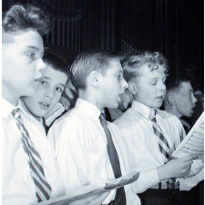 Enseignement musical : chorale du professeur Stoltz, au lycée Poincaré de Nancy.