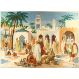 Tableau mural. Images de la vie. 23. Un village d'Afrique Équatoriale (Série n°6).