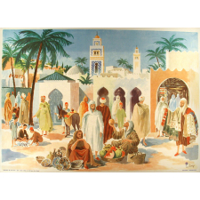 Tableau mural. Images de la vie. 23. Un village d'Afrique Équatoriale (Série n°6).
