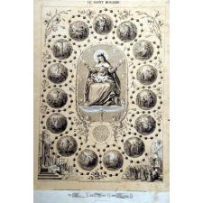 Tableau mural. Le Saint Rosaire.